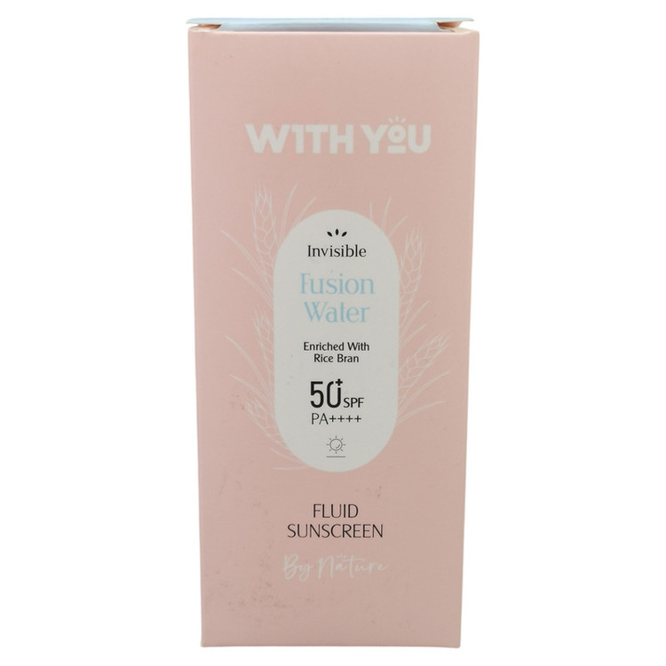 فلوئید ضد آفتاب بدون رنگ ویت یو spf50 مدل فیوژن محافظ UVA،UVB مناسب برای انواع پوست حجم 60 میلی لیتر