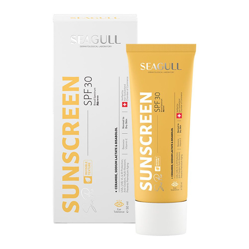 کرم ضد آفتاب بدون رنگ سی گل SPF 30 مدل  Proمناسب پوست‌های خشک و معمولی حجم 50 میلی‌لیتر