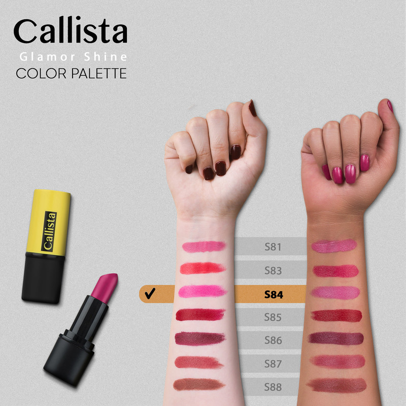 رژ لب جامد کالیستا مدل Glamor Shine شماره S84
