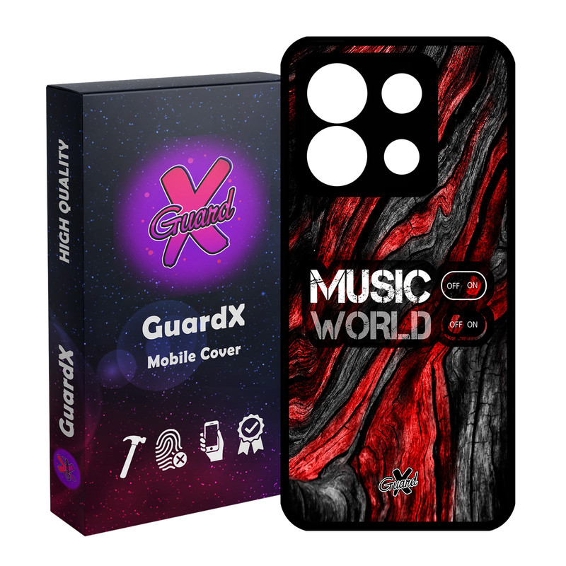 کاور گارد ایکس طرح Music مدل Glass10160 مناسب برای گوشی موبایل شیائومی Redmi Note 13 5G