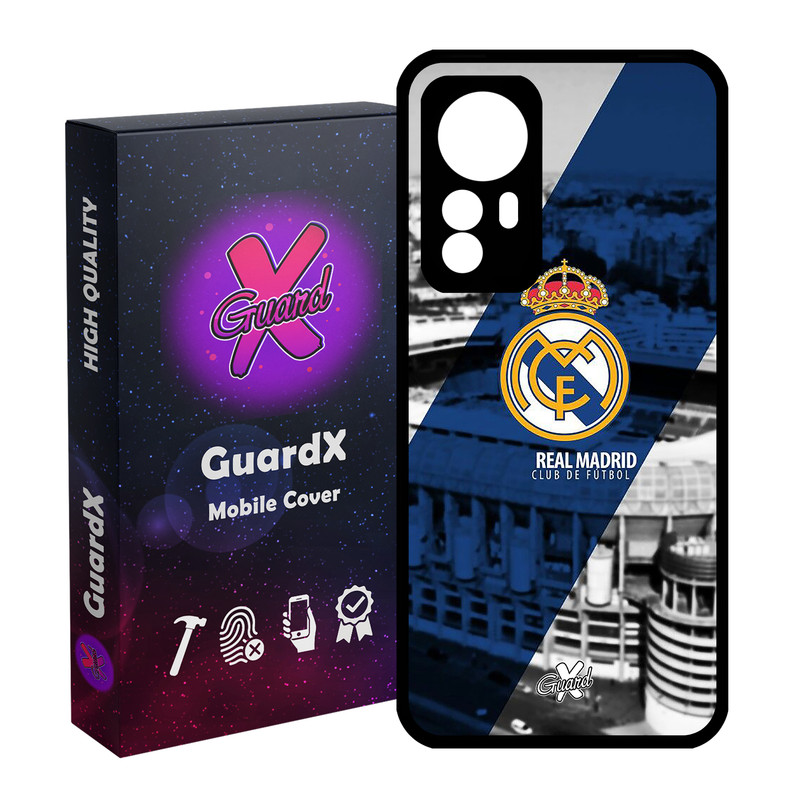 کاور گارد ایکس طرح Real Madrid مدل Glass10054 مناسب برای گوشی موبایل شیائومی Redmi Note 12S