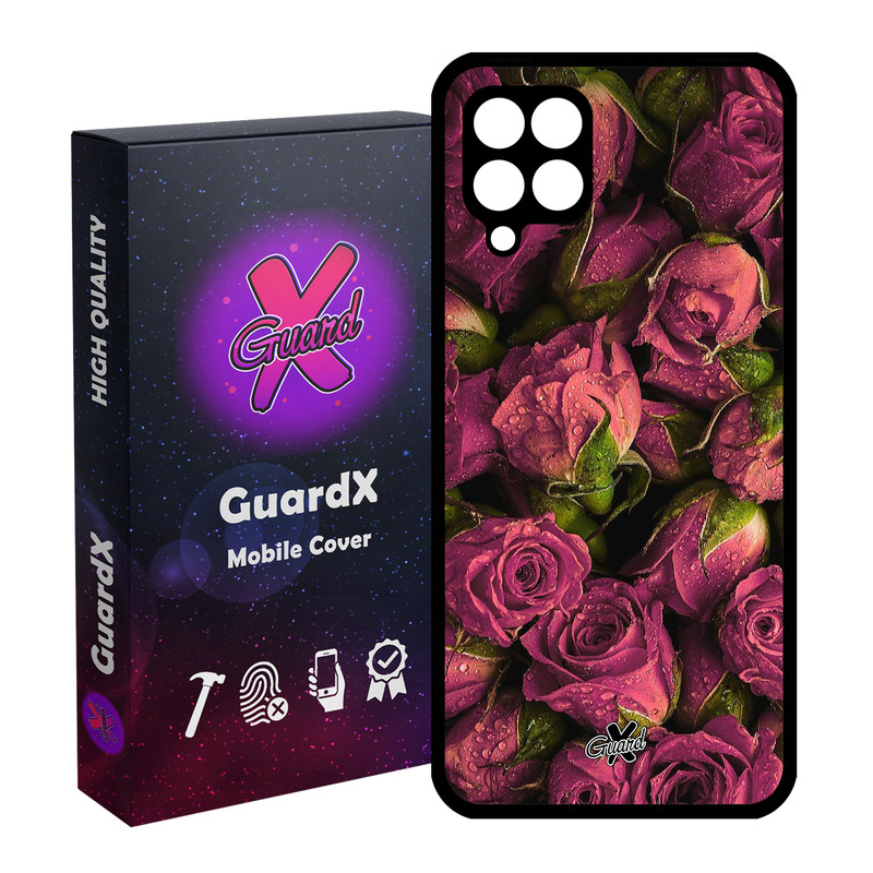 کاور گارد ایکس طرح Flower مدل Glass10006 مناسب برای گوشی موبایل سامسونگ Galaxy A22 4G