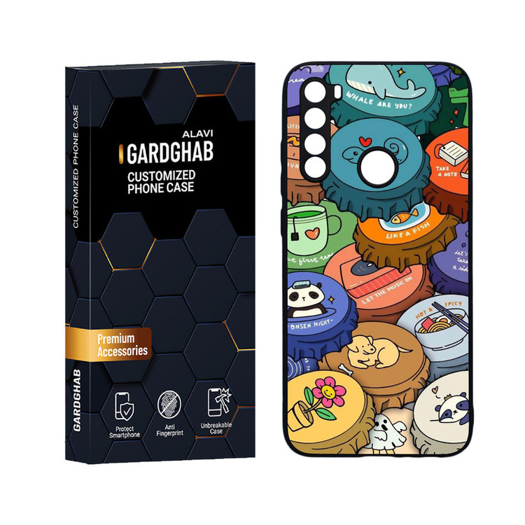 کاور گارد قاب علوی مدل دورژله ای کارتنی و انیمه مناسب برای گوشی موبایل شیائومی Redmi Note 8