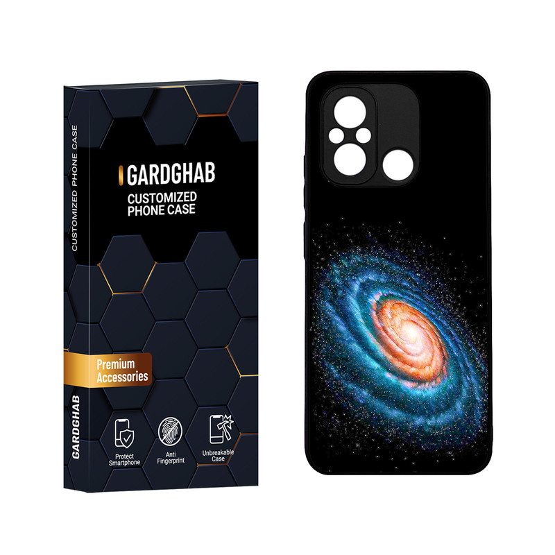 کاور گارد قاب مدل دورژله ای کهکشان مناسب برای گوشی موبایل شیائومی Poco C55 / Redmi 12c