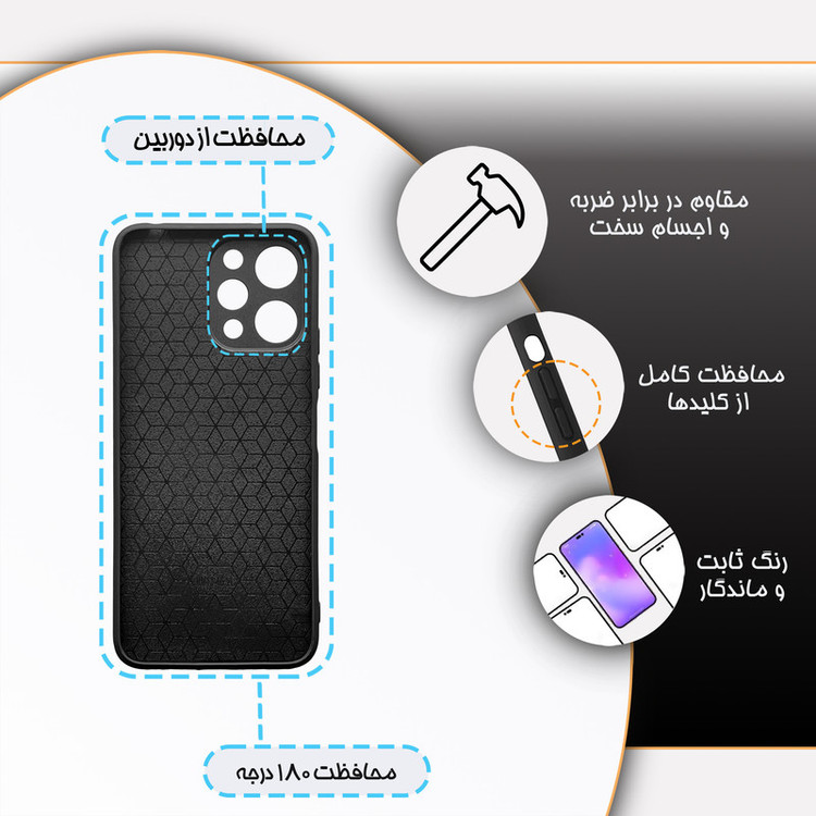 کاور گارد قاب مدل دورژله ای هنری مناسب برای گوشی موبایل شیائومی Redmi 12 4G / 5G