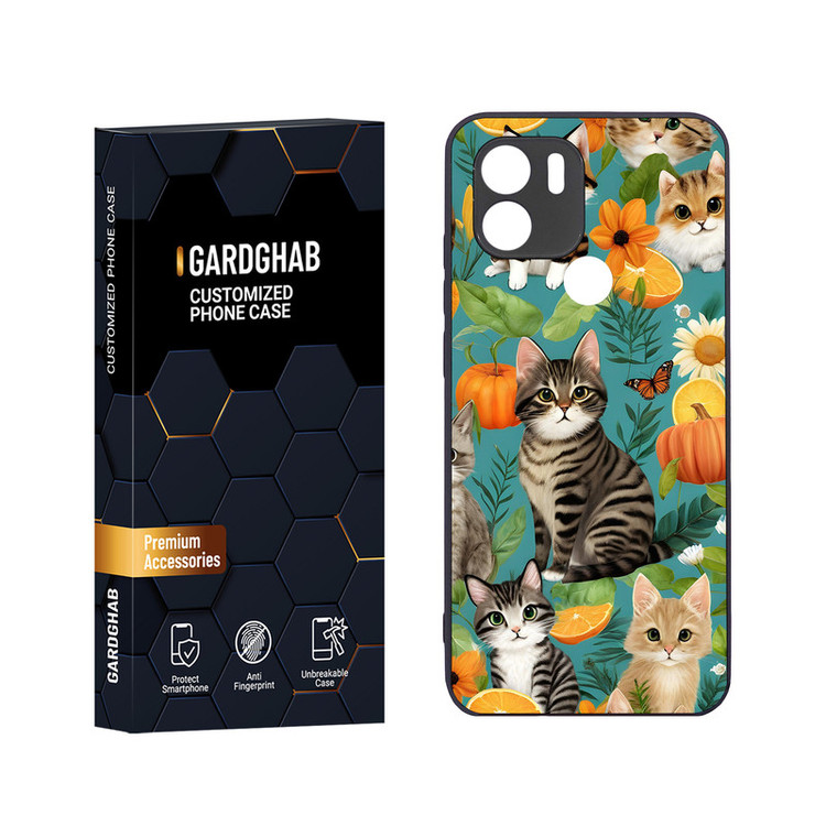 کاور گارد قاب مدل دور ژله ای هنری مناسب برای گوشی موبایل شیائومی Redmi A1 Plus / A2 Plus / Poco C50 / Poco C51