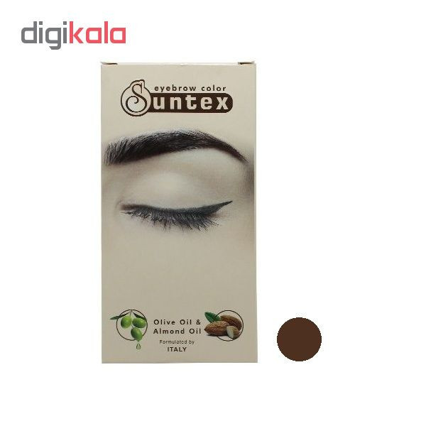 کیت رنگ ابرو سانتکس شماره N4-E5 حجم 30 میلی لیتر رنگ قهوه ای روشن