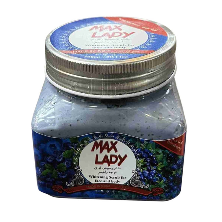 اسکراب لایه بردار پوست مکس لیدی مدل Blueberry حجم ۳۰۰ میلی لیتر