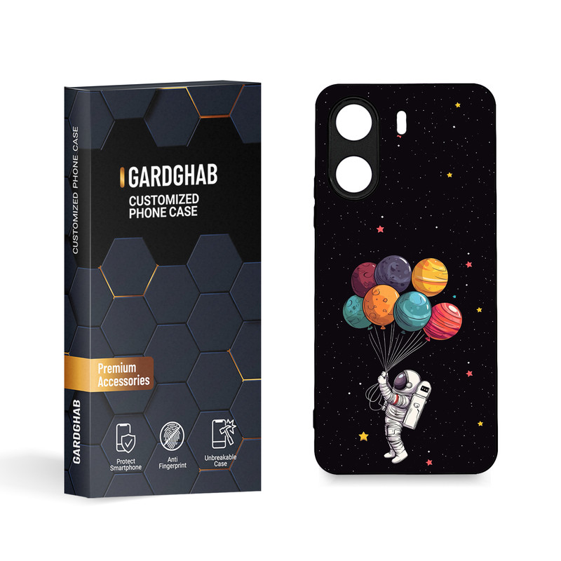 کاور گارد قاب مدل دورژله ای کهکشان مناسب برای گوشی موبایل شیائومی Poco C65 / Redmi 13c