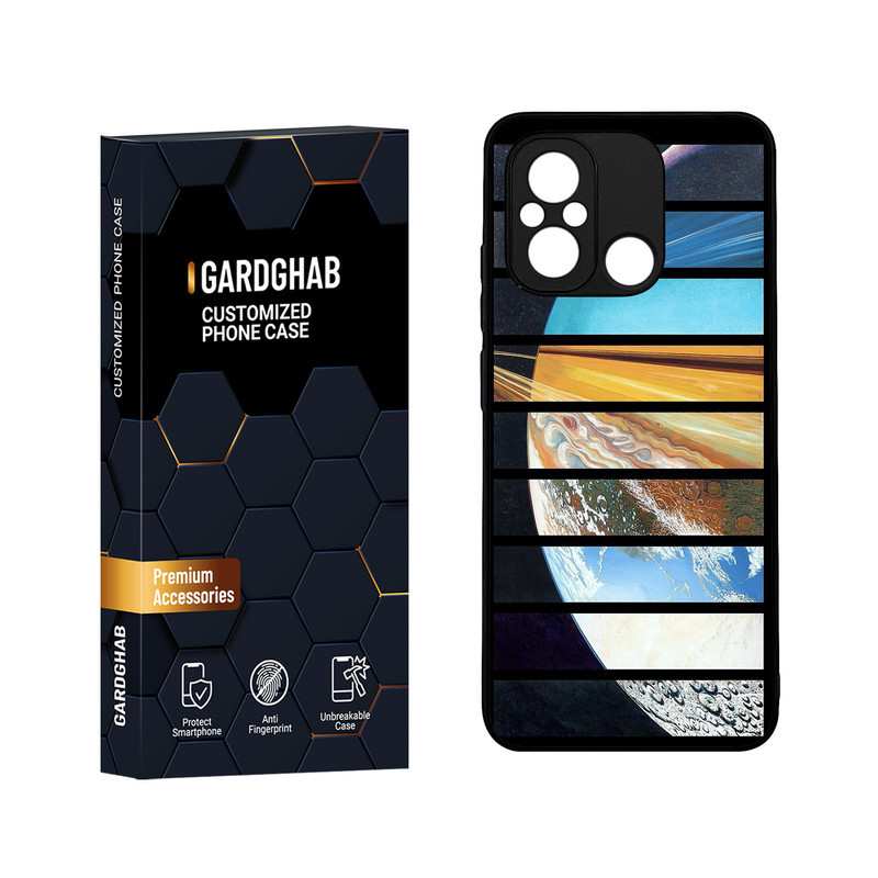 کاور گارد قاب مدل دورژله ای کهکشان مناسب برای گوشی موبایل شیائومی Poco C55 / Redmi 12c