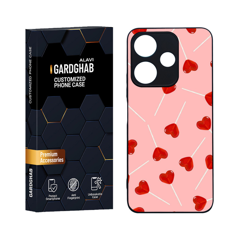 کاور گارد قاب علوی مدل دورژله ای عاشقانه مناسب برای گوشی موبایل شیائومی Redmi 13 4G / 5G