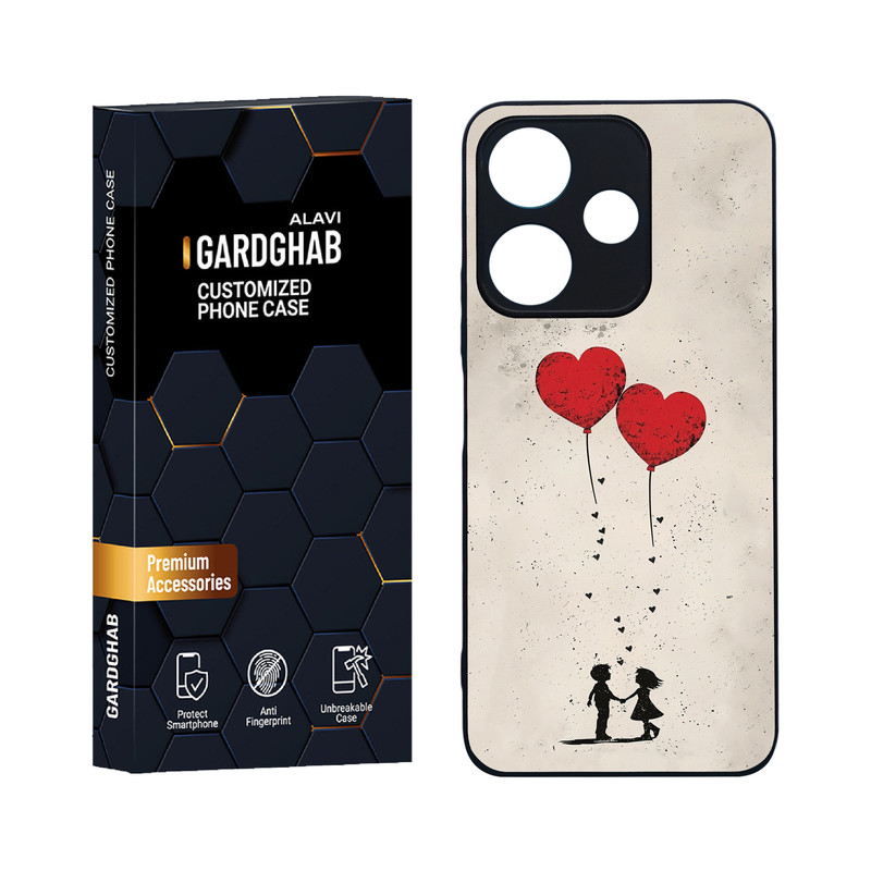 کاور گارد قاب علوی مدل دورژله ای عاشقانه مناسب برای گوشی موبایل شیائومی Redmi 13 4G / 5G