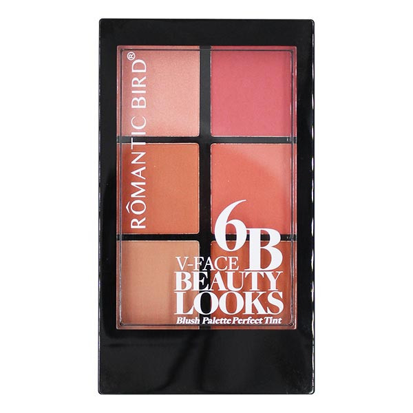 پالت رژ گونه رمانتیک برد مدل 6B V-Face Beauty Looks B
