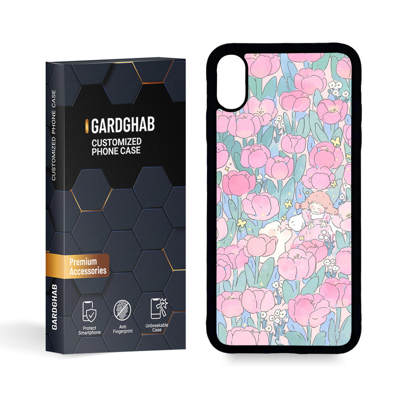 کاور گارد قاب مدل پشت گلس دخترانه مناسب برای گوشی موبایل اپل iPhone Xs Max