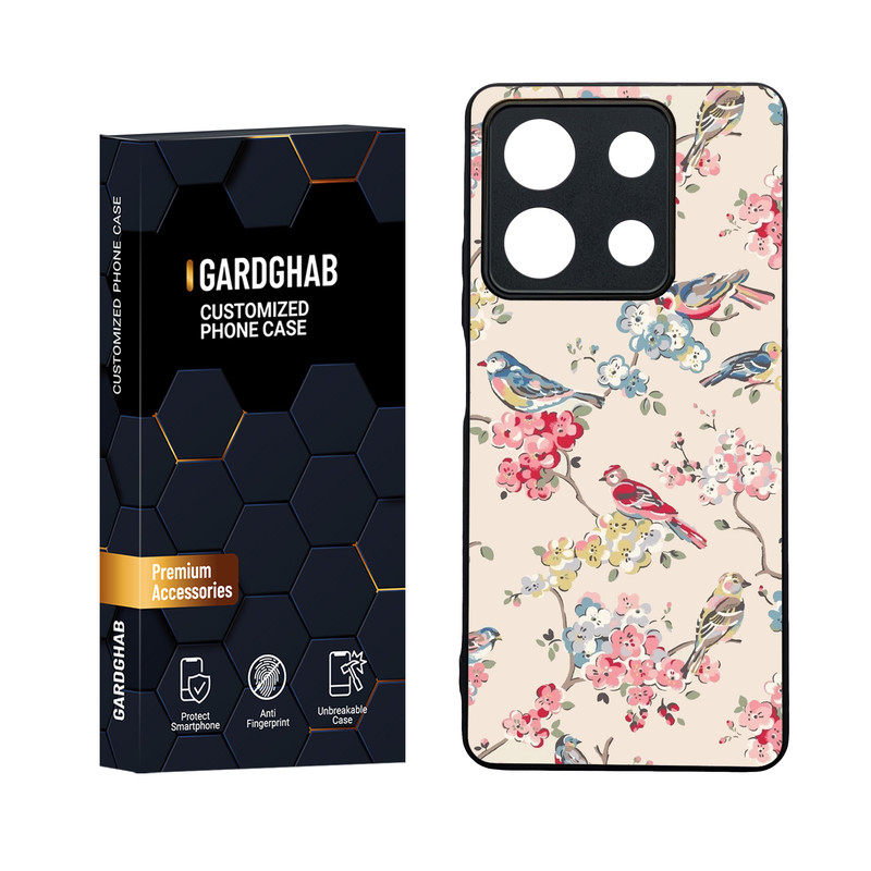 کاور گارد قاب مدل دورژله ای پشت گلس دخترانه مناسب برای گوشی موبایل شیائومی Redmi Note 13 5G