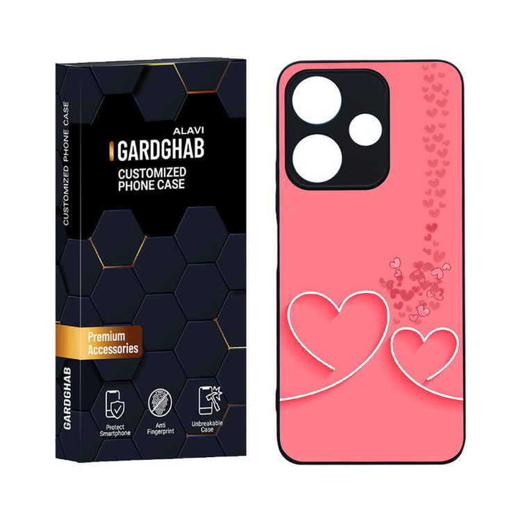 کاور گارد قاب علوی مدل دورژله ای عاشقانه مناسب برای گوشی موبایل شیائومی Redmi 13 4G / 5G