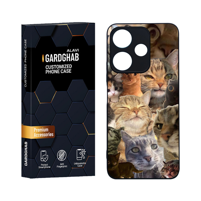 کاور گارد قاب علوی مدل دورژله ای حیوانات مناسب برای گوشی موبایل شیائومی Redmi 13 4G / 5G