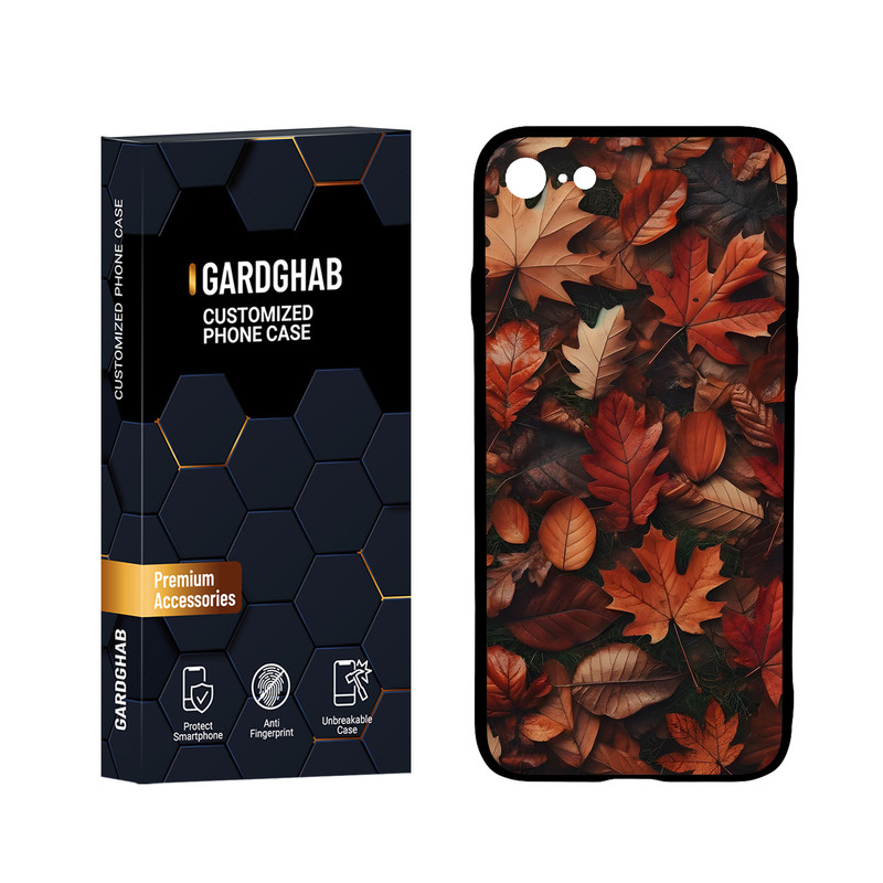 کاور گارد قاب مدل پشت گلس برگ مناسب برای گوشی موبایل اپل iPhone 7 / 8 / SE 2020 / SE 2022