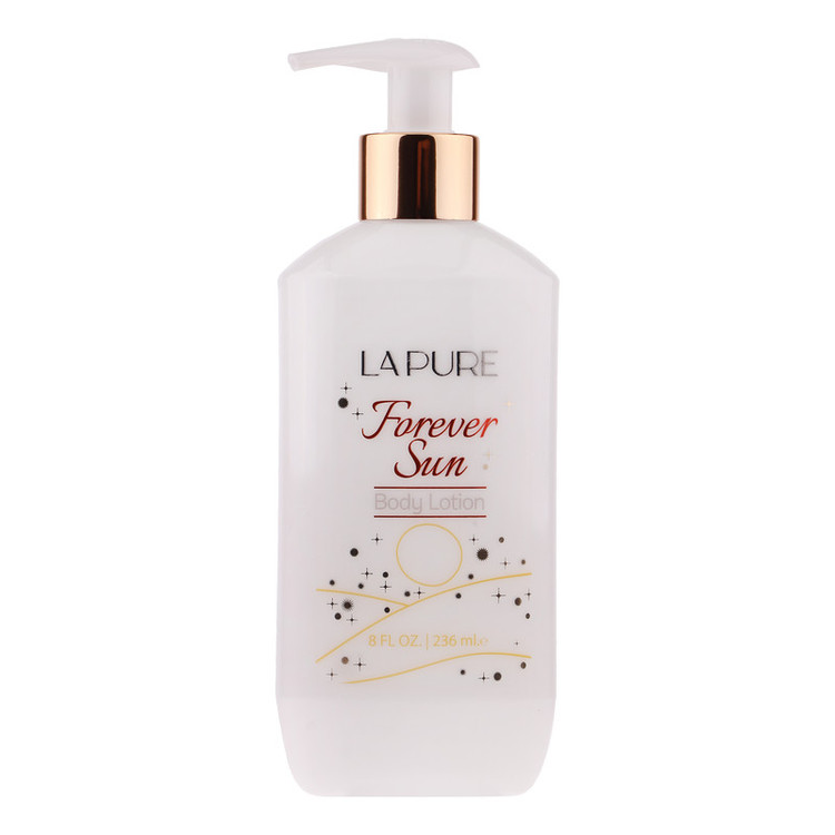 لوسیون بدن کرمی لپیور مدل Forever Sun حجم 236 میلیلیتر مناسب بانوان، مرطوبکننده و ضد خشکی پوست با ترکیبات گلیسیرین، آلانتوئین و پارافین مایع، جذب سریع و رایحه ماندگار