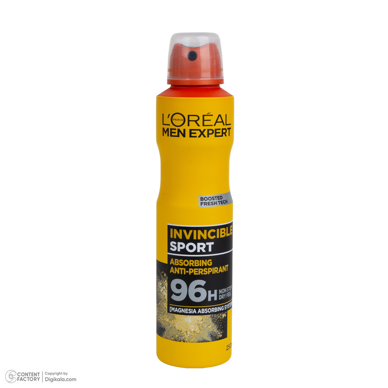 اسپری ضدتعریق مردانه لورآل مدل Invincible Sport حجم 250 میلیلیتر