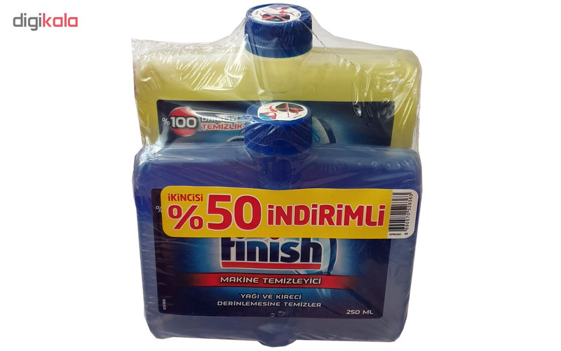 مایع جرم گیر ماشین ظرفشویی فینیش مدل کتابی حجم 250 میلی لیتر مجموعه دو عددی