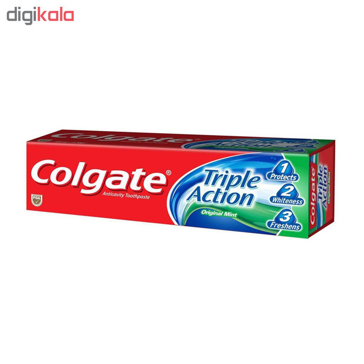 خمیر دندان کولگیت مدل triple حجم 100 میلی لیتر
