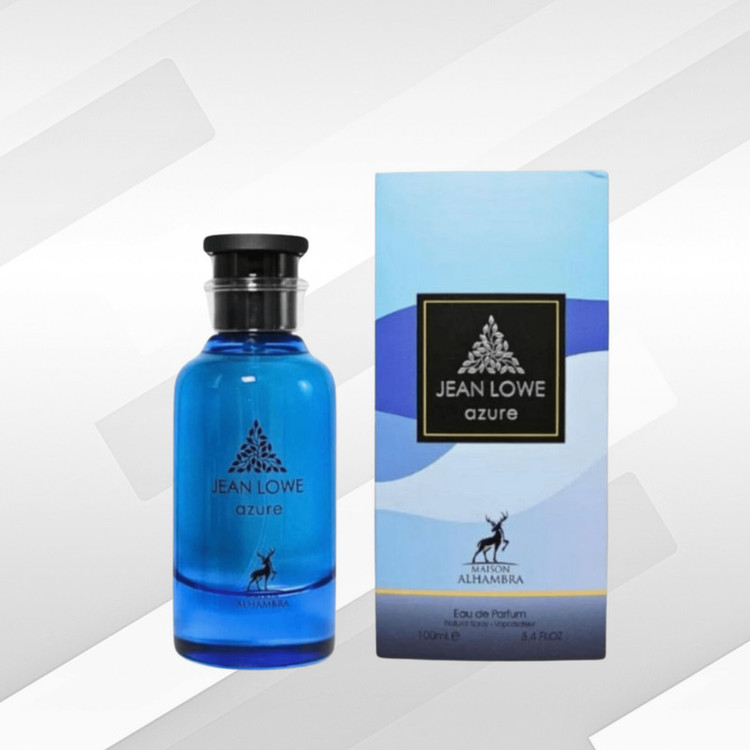 ادوپرفیوم الحمبرا مدل Jean lowe azure با رایحه خنک حجم 100 میلیلیتر