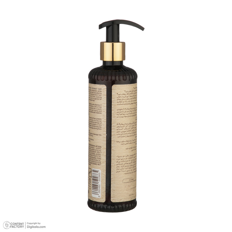 شامپو تقویت کننده مو شون مدل Coconut makadamia sulfate -free حجم 300 میلی لیتر