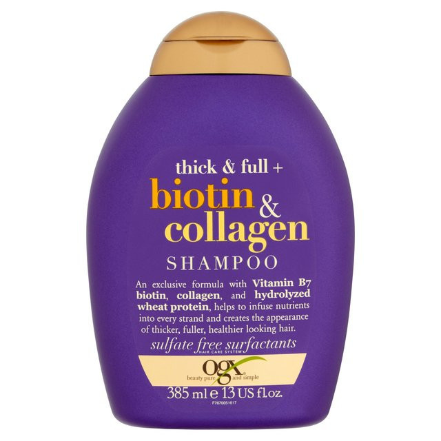 شامپو مو او جی ایکس مدل Biotin & Collagen حجم 385 میلیلیتر