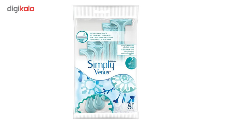 خود تراش ژیلت مدل 2 Simply Venus بسته 4 عددی