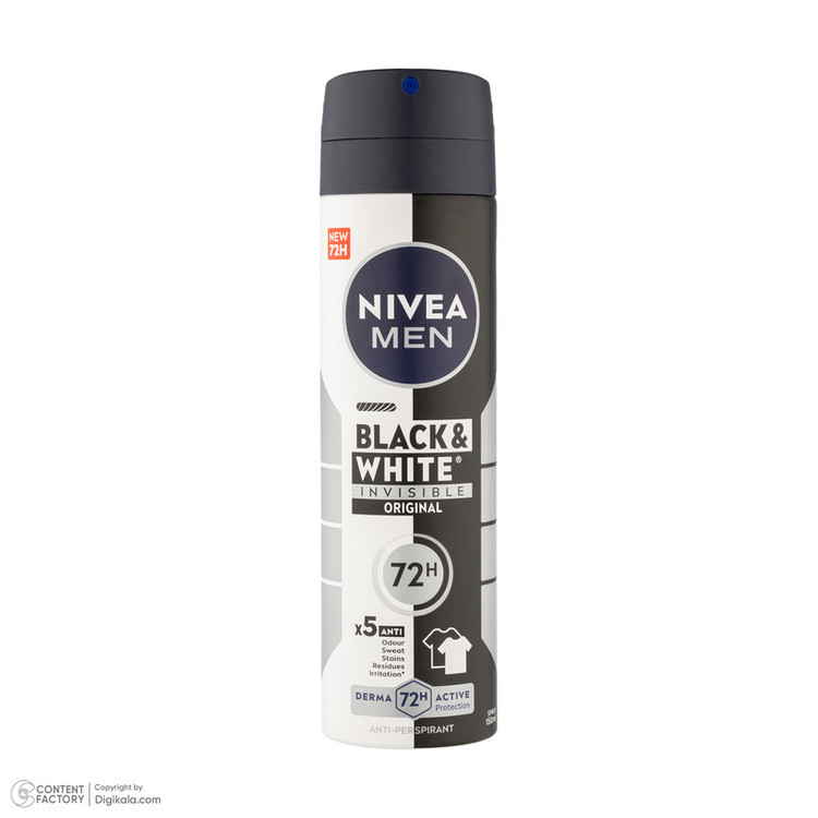 اسپری ضد تعریق مردانه نیوآ مدل Black & White حجم 150 میلی لیتر