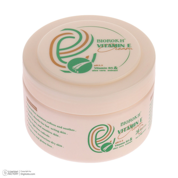 کرم مرطوب کننده بایورخ مدل Vitamin E مناسب برای انواع پوست وزن 270 گرم