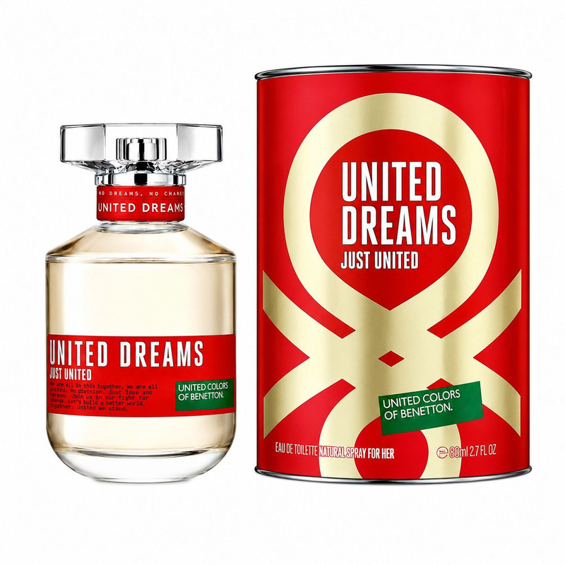 ادوتویلت زنانه بنتون مدل United Dreams Just United با رایحه خنک حجم 80 میلی‌لیتر