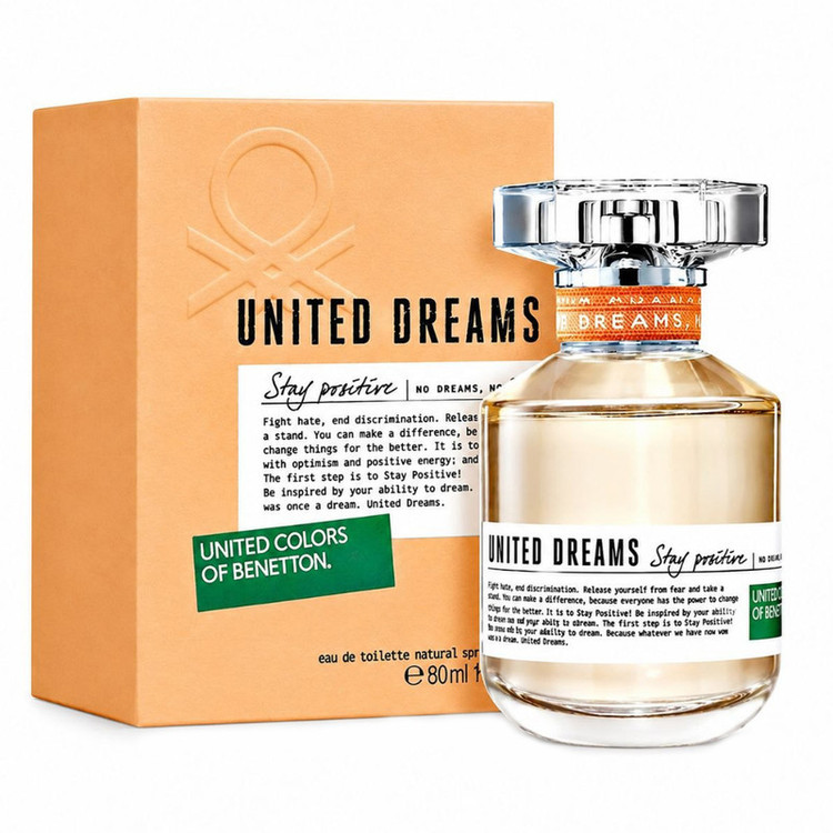 ادوتویلت زنانه بنتون مدل United Dreams Stay Positive با رایحه خنک حجم 80 میلیلیتر