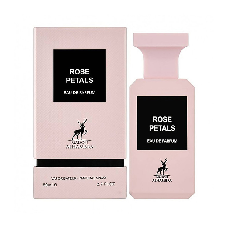 ادوپرفیوم الحمبرا مدل Rose Petals با رایحه معتدل حجم 80 میلیلیتر