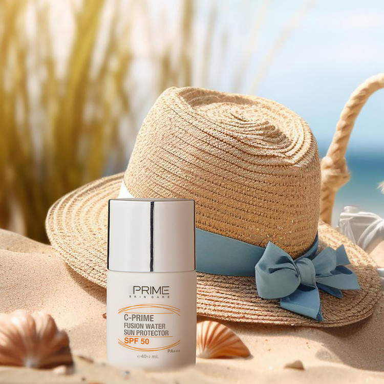 لوسیون ضدآفتاب بیرنگ پرایم SPF50 مدل Fusion Water، مناسب پوستهای چرب، حجم 30 میلیلیتر