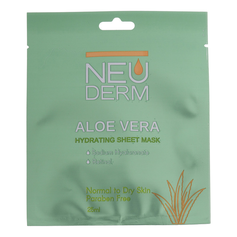 ماسک صورت نئودرم مدل Aloevera حجم 25 میلی لیتر