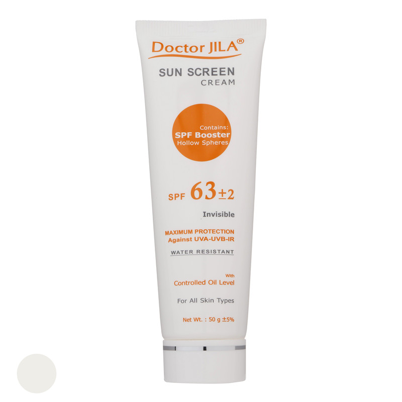 کرم ضد آفتاب بدون رنگ دکتر ژیلا SPF 63 مدل Maximum Protection مناسب انواع پوست وزن 50 گرم