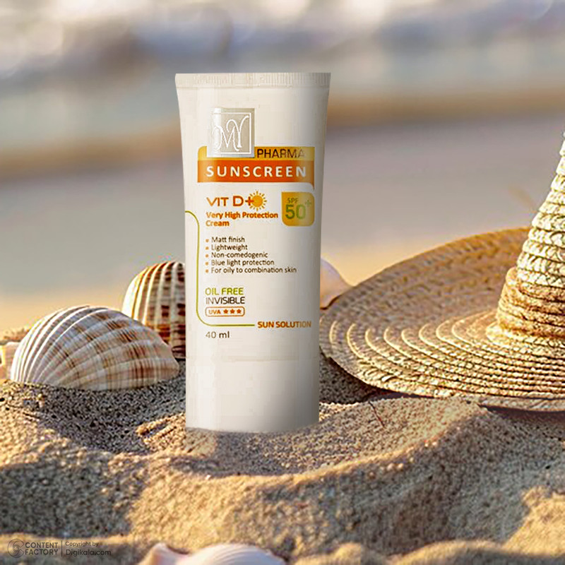 کرم ضدآفتاب بیرنگ مای +SPF50 مدل فارما سان سلوشن، مناسب پوستهای چرب و مختلط، حجم 40 میلیلیتر