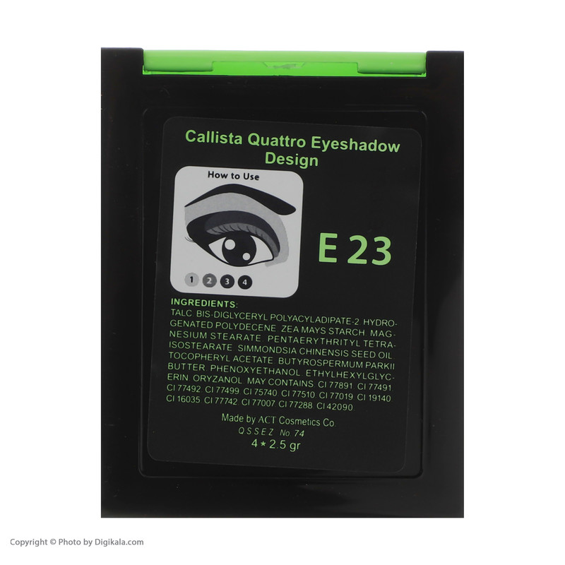 سایه چشم کالیستا مدل Quattro Eye Design شماره E23