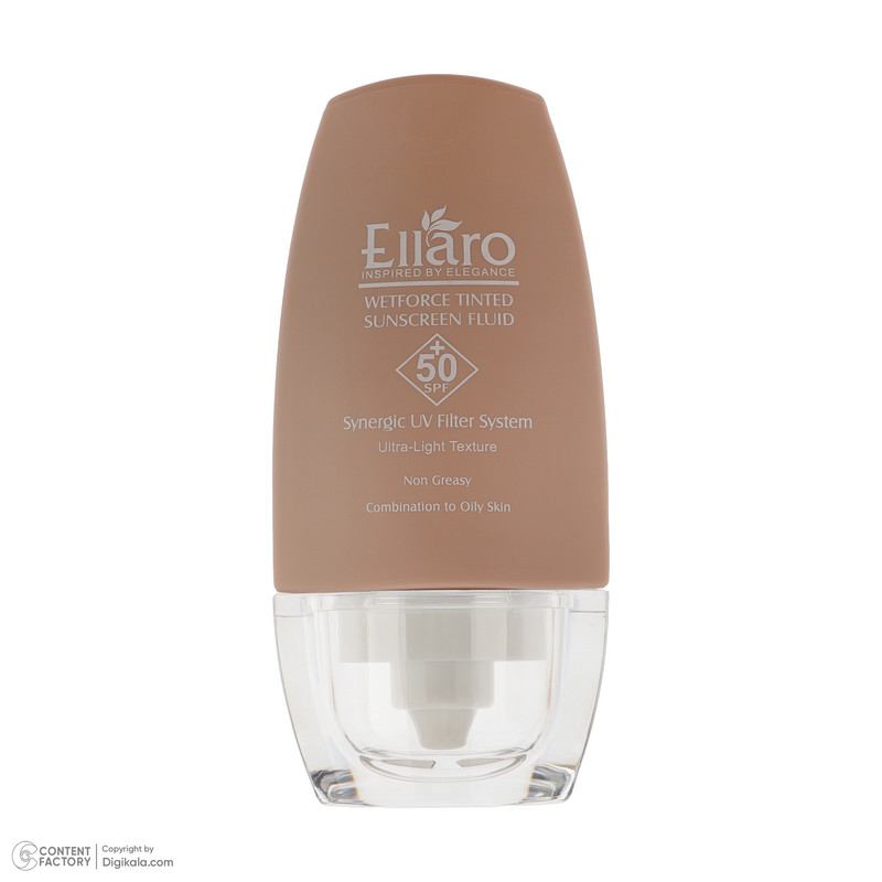 فلوئید ضد آفتاب رنگی صورت الارو SPF 50 مدل Wetforce محافظ در برابر اشعه UVA و UVB مناسب برای پوست چرب و مختلط حجم 50 میلیلیتر