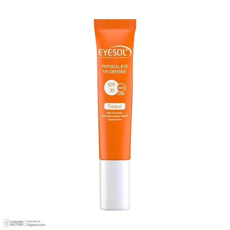 کرم ضد آفتاب رنگی دور چشم آیسول SPF 30 مدل TINTED مناسب برای انواع پوست حجم 15 میلیلیتر