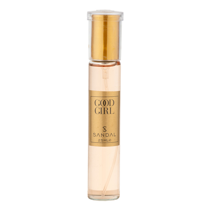 عطر جیبی زنانه صندل مدل GOOD GIRL با رایحه شیرین، تند، گرم، شرقی، گلی حجم 25 میلیلیتر