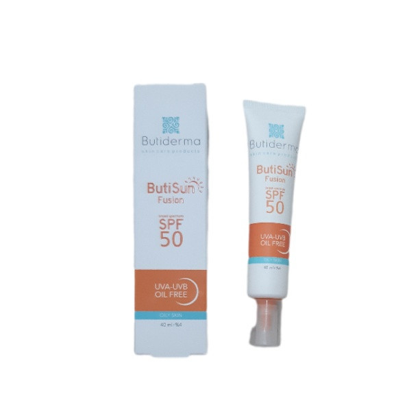 کرم ضد آفتاب بدون رنگ بیوتی درما SPF 50 مدل Fusion مناسب پوستهای چرب و مختلط حجم 40 میلیلیتر