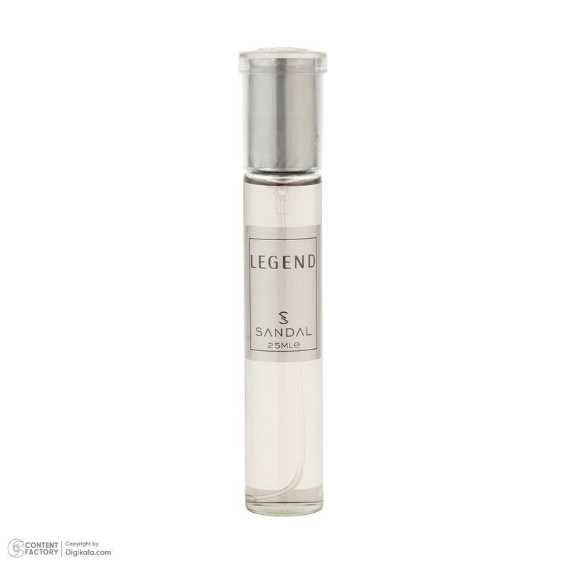 عطر جیبی مردانه صندل مدل LEGEND با رایحه شیرین، خنک حجم 25 میلیلیتر