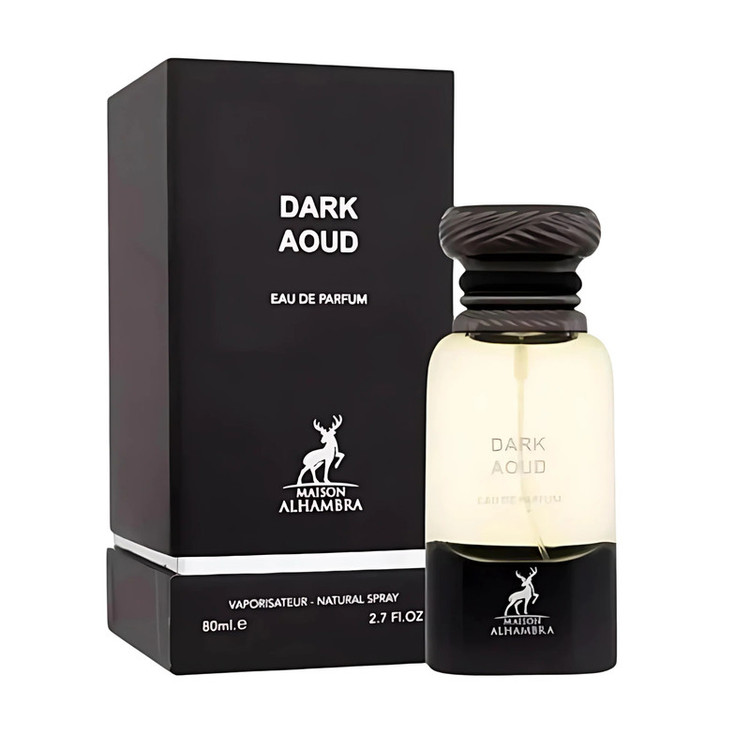 ادوپرفیوم الحمبرا مدل DARK AOUD با رایحه گرم و تلخ حجم 80 میلیلیتر