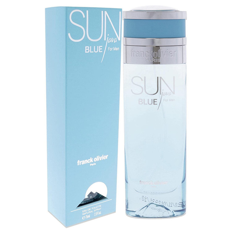 ادو تویلت مردانه فرانک اولیویر مدل Sun java Blue حجم 75 میلی لیتر