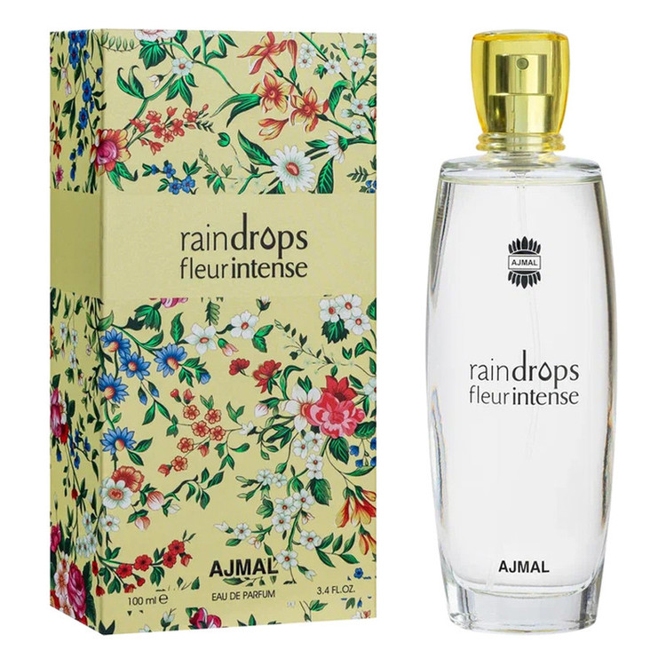 ادوپرفیوم زنانه اجمل مدل RAINDROPS FLEUR INTENSE با رایحه گرم حجم 100 میلیلیتر