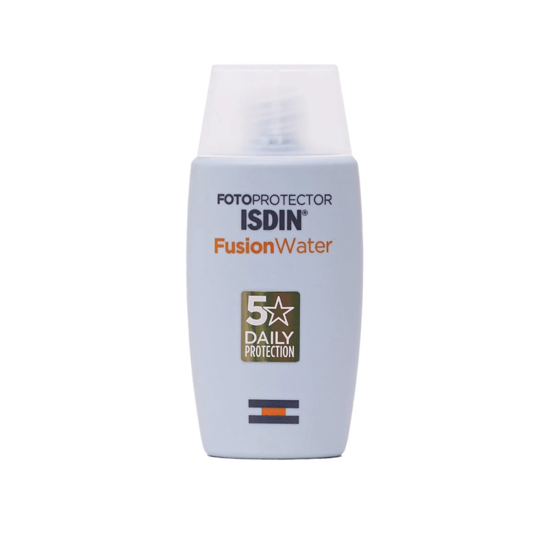 کرم ضد آفتاب بدون رنگ ایزدین SPF 50 مدل فیوژن واتر مناسب انواع پوست حجم 50 میلیلیتر