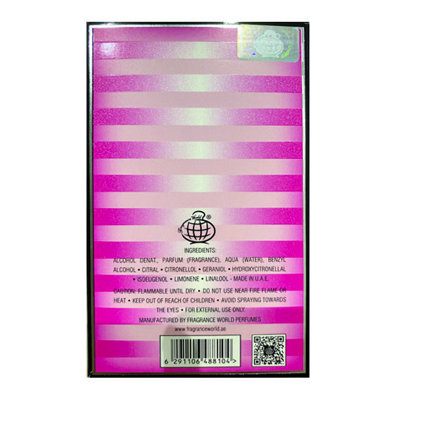 ادوپرفیوم زنانه فراگرنس ورد مدل Rose seduction secret حجم 100 میلیلیتر